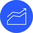 economy dark blue icon
