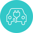 Electricvehicle bluegreen icon