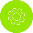 Gear wheel icon green