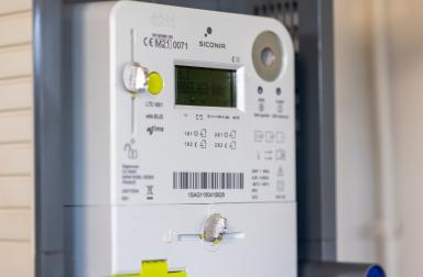 compteur intelligent sur un mur