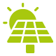 logo installation panneaux solaires vert