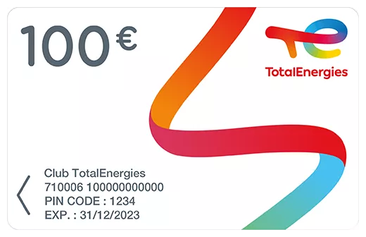 Gift card 100€ Club TotalEnergies