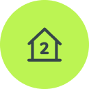 Icon House2Frontages Green 130px