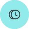 icon doubleclock turquoise 100px
