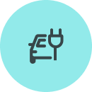 icon electricvehicle turquoise 130px