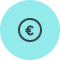 icon euro turquoise 60px