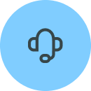 icon headset lightblue 130px