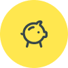icon piggybank yellow 100px
