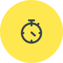 icon stopwatch yellow 130px