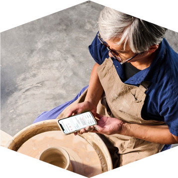 Man checking his energy consumption on phone