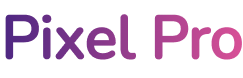 Pixel Pro mauve logo