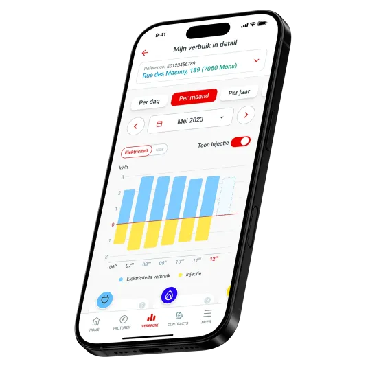 Overzicht van de app ‘Power & Gas’