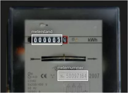 Een enkelvoudige elektriciteitsmeter