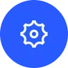 icon gearwheel darkblue 100px