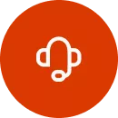icon headset red 130px