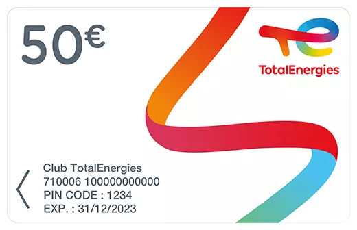Gift card TotalEnergies Club 50€