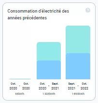 Screenshot customer zone past consumption