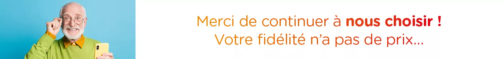Remerciements pour votre fidélité à Pixel