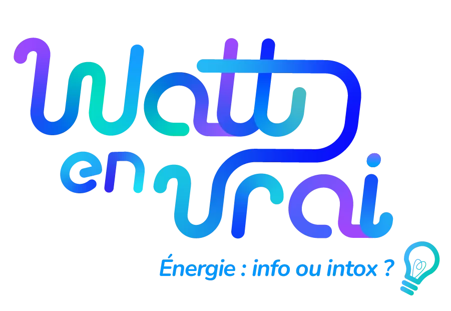 Logo Watt en Vrai avec tagline 'énergie : info ou intox' en couleur