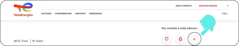 plus disponible à droite dans l'espace client